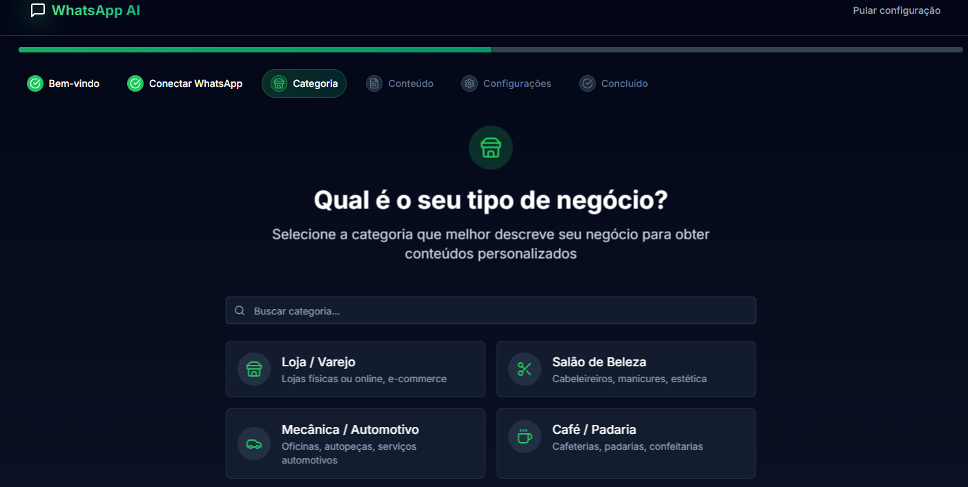 Passo 2: Treine seu agente com conteúdo do seu negócio